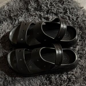 CROCS Black Women's Wedges